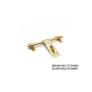 NISHAN ALD 10''X4MM SILVER GOLD FLOWER